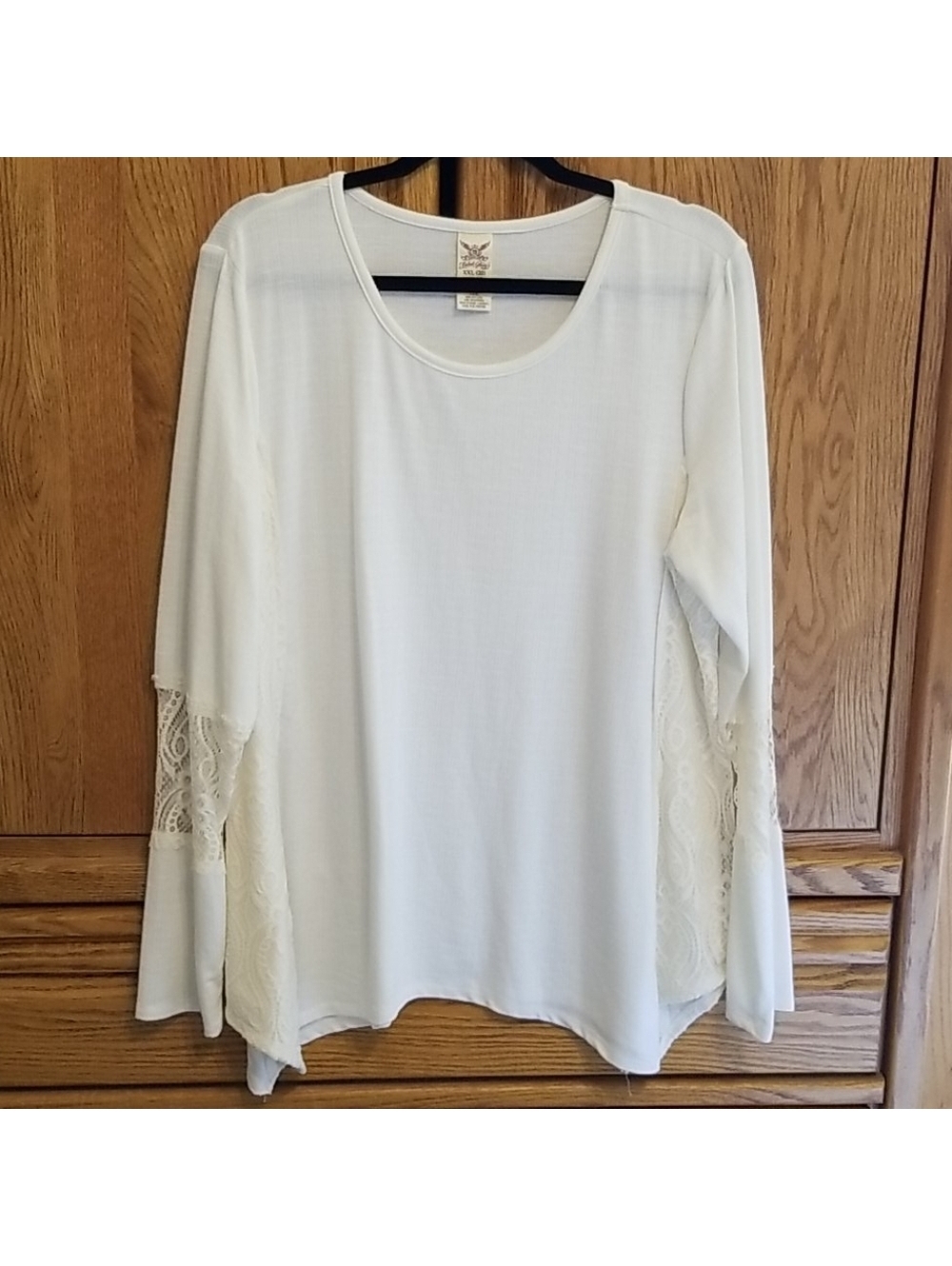 Faded Glory Women's Cream Lace Blouse XXL